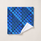 Wiederholung königsblauer Kreise, die geometrisch Badhandtuch Set (Waschlappen)