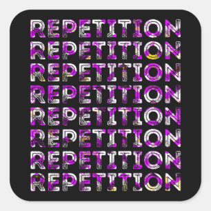 Wiederholung Quadratischer Aufkleber