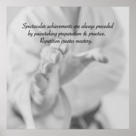 Wiederholung schafft Meisterschaft. Poster