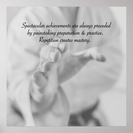 Wiederholung schafft Meisterschaft. Poster (Vorne)