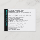 Wiederholung und Headshot Visitenkarte (Rückseite)