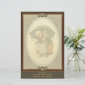 Wiederholung Vintager Illustrationsbriefe Briefpapier (Stehend Vorderseite)