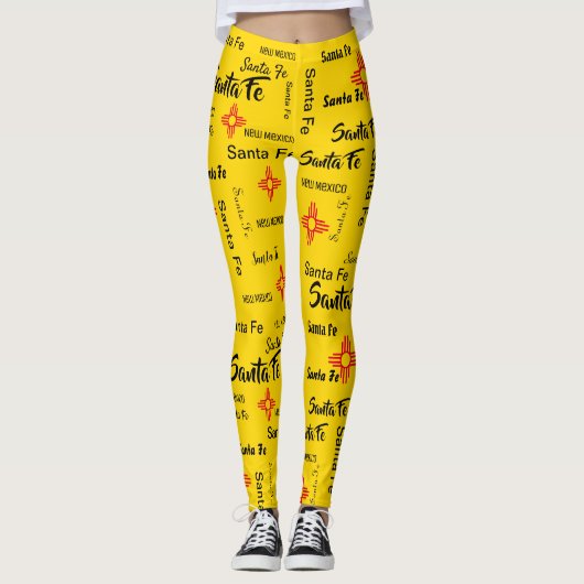 Wiederholung von 2 Worten New Mexico Santa Fe Zia Leggings (Vorderseite)