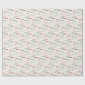 Wiederholung von 3-4 Namen Weihnachten Geschenkpapier (Flach)