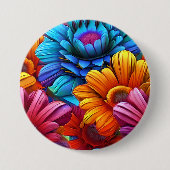 Wiederholung von 3d-farbigen Blume Button (Vorderseite)