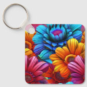 Wiederholung von 3d-farbigen Blume Schlüsselanhänger (Vorderseite)