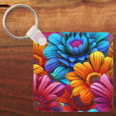 Wiederholung von 3d-farbigen Blume Schlüsselanhänger (Vorderseite)