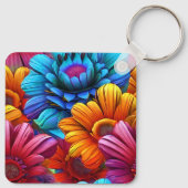 Wiederholung von 3d-farbigen Blume Schlüsselanhänger (Rückseite)