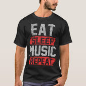 Wiederholung von Essensschlafmusik T-Shirt (Vorderseite)