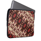 Wiederholung von Formen mit holzigen Tönen und Fle Laptopschutzhülle (Vorne Rechts)