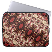Wiederholung von Formen mit holzigen Tönen und Fle Laptopschutzhülle (Vorderseite)