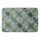 Wiederholung von graugrünem und grünem Zyanthro Badematte (Vorderseite)