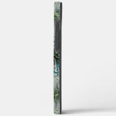 Wiederholung von graugrünem und grünem Zyanthro Case-Mate iPhone Hülle (Rückseite / Links)