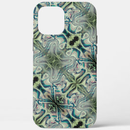 Wiederholung von graugrünem und grünem Zyanthro Case-Mate iPhone Hülle