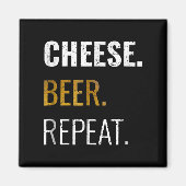 Wiederholung von Käse-Biere , lustig erschütterte  Magnet (Vorne)