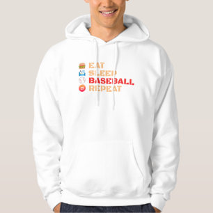 Wiederholung von Schlaf-Baseball Hoodie