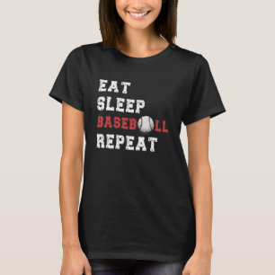 Wiederholung von Schlaf-Baseball T-Shirt