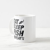 Wiederholung von Schlaf-Fischen Kaffeetasse (Vorderseite Links)