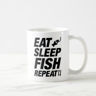 Wiederholung von Schlaf-Fischen Kaffeetasse