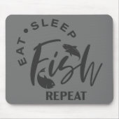 Wiederholung von Schlaf-Fischen Mousepad (Vorne)