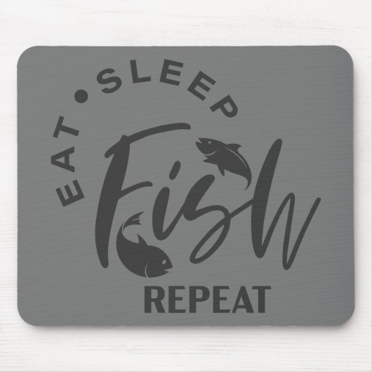 Wiederholung von Schlaf-Fischen Mousepad (Vorne)