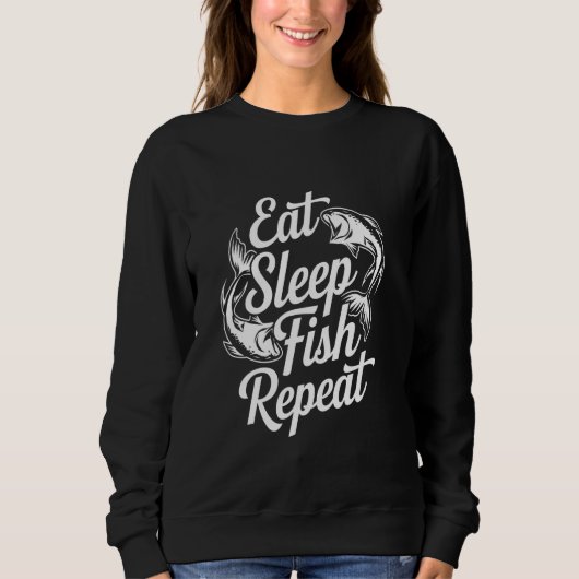 Wiederholung von Schlaf-Fischen Sweatshirt (Vorderseite)