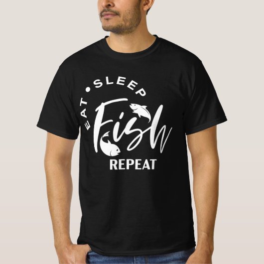 Wiederholung von Schlaf-Fischen T-Shirt (Vorderseite)