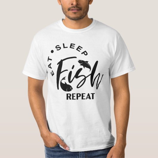 Wiederholung von Schlaf-Fischen T-Shirt (Vorderseite)