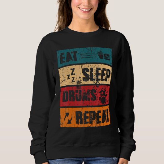 Wiederholung von Sleep Drums Sweatshirt (Vorderseite)