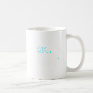 Wiederholungsmotiv für einen Skifahrer Kaffeetasse