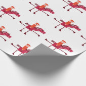 Wiederholungsmuster für Pferde und Fahrer Geschenkpapier (Ecke)