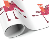 Wiederholungsmuster für Pferde und Fahrer Geschenkpapier (Rolleneckpunkt)