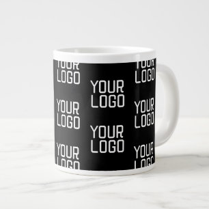 Wiederholungsmuster mit Ihrem Logo bearbeitbare Vo Jumbo-Tasse