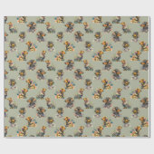 Wiederholungsmuster mit Niedlichen Dackeln Geschenkpapier (Flach)