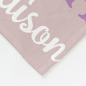 Wiederholungsname & anfänglich grau Aquamarin Lila Fleecedecke (Ecke)