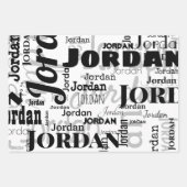 Wiederholungsname Schwarz Grau Weiß Moderne Neutra Geschenkpapier Set (Vorderseite 3)