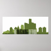 Wiedermagining Detroit Poster (24"x9") (Vorne)