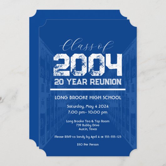 Wiedersehen 1-Veranstaltung im Jahr 2004 Einladung (Vorne/Hinten)