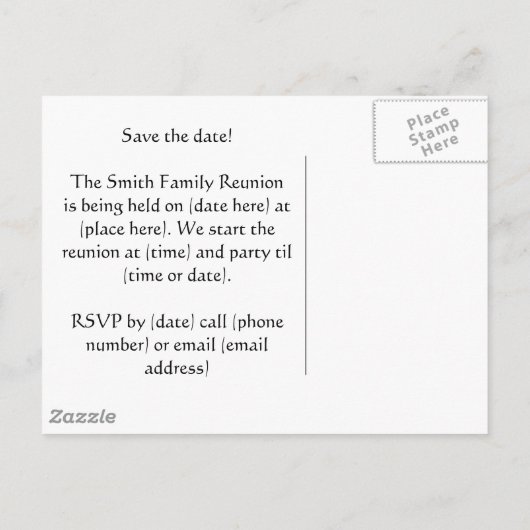 Wiedersehen 2011 - Einladung zur Postkarte (Rückseite)