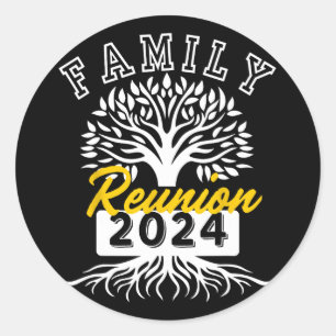Wiedersehen 2024 der Familie Vintag Runder Aufkleber