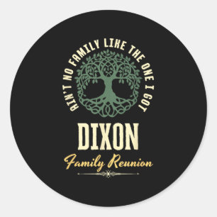Wiedersehen 2025-Familie-Matching-Design - Dixon Runder Aufkleber
