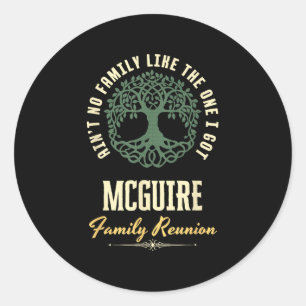 Wiedersehen 2025-Familie-Matching-Design - McGuire Runder Aufkleber