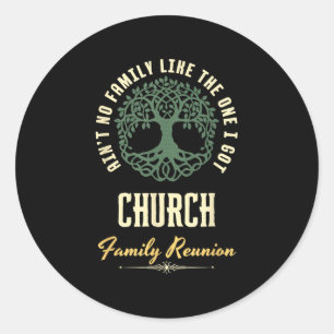 Wiedersehen 2025 Matching Design - Church Runder Aufkleber