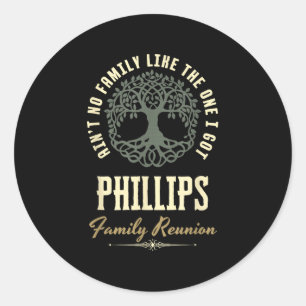 Wiedersehen 2025-Matching-Design der Familie - Phi Runder Aufkleber