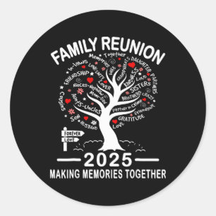 Wiedersehen 2025 Shirt-Familie Matching Wiedersehe Runder Aufkleber