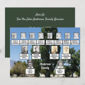 Wiedersehen 3 Generation Foto der Baumreihe Einladung (Vorne/Hinten)