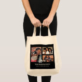 Wiedersehen 3-Sektion Foto Collage Black Frame Tragetasche (Vorderseite (Produkt))