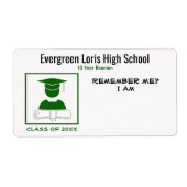 Wiedersehen/Abschluss-Grüne Aufkleber (Vorne)