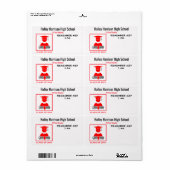 Wiedersehen/Abschluss, Rot, Grau, Name (Vorne)