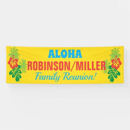 Wiedersehen Aloha Luau Theme Banner (Horizontal)